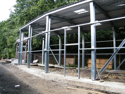 the complete frame and roof